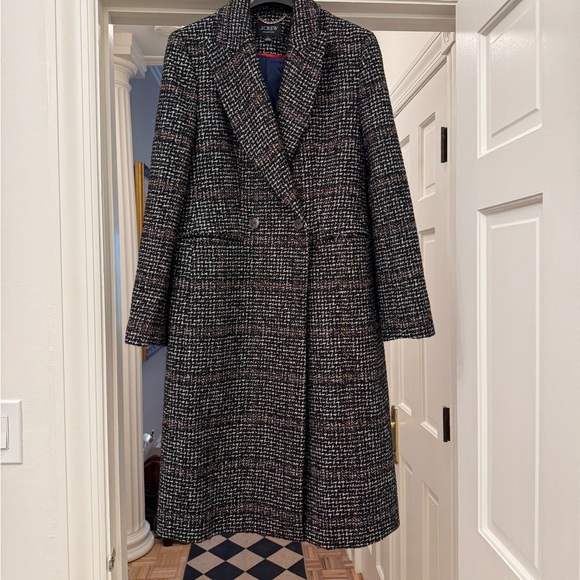 J. Crew Black and White Pea Coat - Picture 1 of 2